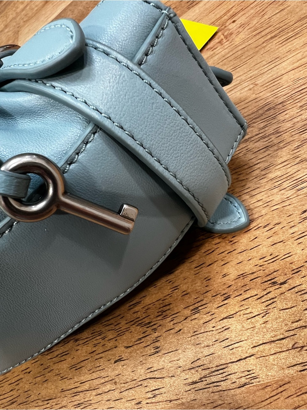 Marc Jacobs sky blue Leather Ruched Top-Handle Satchel with Matching Wallet - Picture 5 of 15